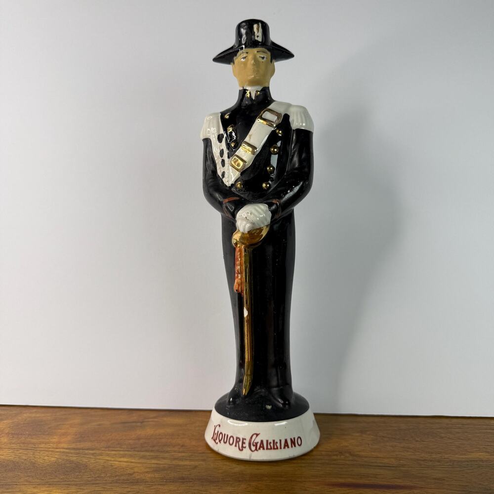 Vintage Galliano Italian Soldier Decanter Empty Bottle From Italy